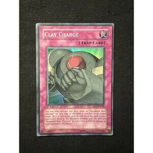 Clay Charge – Super Rare – DP1‑EN030 – 1st Edition – Yu‑Gi‑Oh! – HP - Damaged